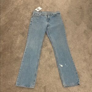 Vintage Levis 505 Jeans 31 x 34 USA Made 90s Light Wash Straight Blue Womens